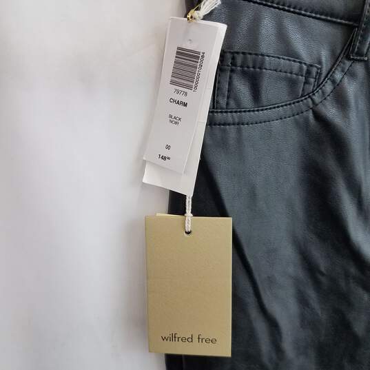 Wilfred Free faux leather skinny pants women's 00 nwt image number 4
