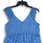 NWT A Pea In The Pod Womens Blue Lace V-Neck Sleeveless Tie Back A-Line Dress S image number 4