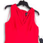 NWT Womens Pink V-Neck Sleeveless Stretch Back Zip Sheath Dress Size 12 image number 3