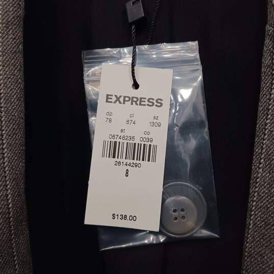 Express Women's Grey Pin Stripe Jacket Size 8 W/Tags image number 5