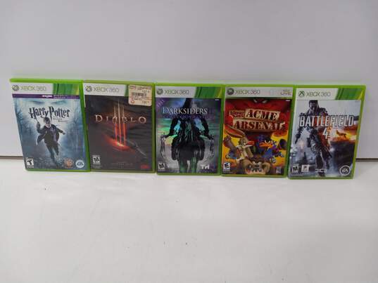 Bundle of 5 Microsoft Xbox 360 Video Games image number 1