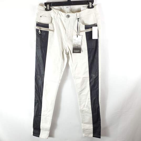 Kensie Women White/Black Jeans Sz 29 NWT image number 4