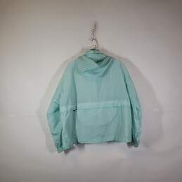 Womens Long Sleeve Front Pockets Full-Zip Hooded Raincoat Size XL alternative image
