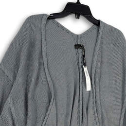 NWT Womens Gray Knitted Regular Fit Open Front Cardigan Sweater One Size