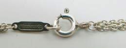 Tiffany & Co 925 Infinity Symbol Charm Double Cable Chain Bracelet 3.3g alternative image