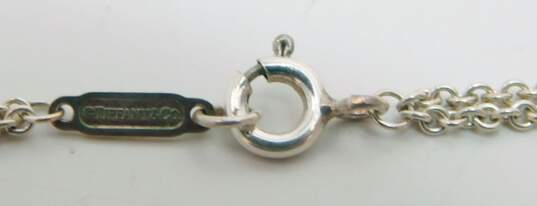 Tiffany & Co 925 Infinity Symbol Charm Double Cable Chain Bracelet 3.3g image number 2