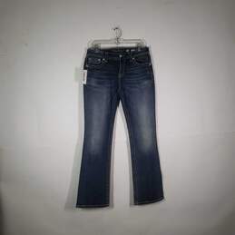 Womens Regular Fit Medium Wash 5 Pocket Design Denim Bootcut Jeans Size 31