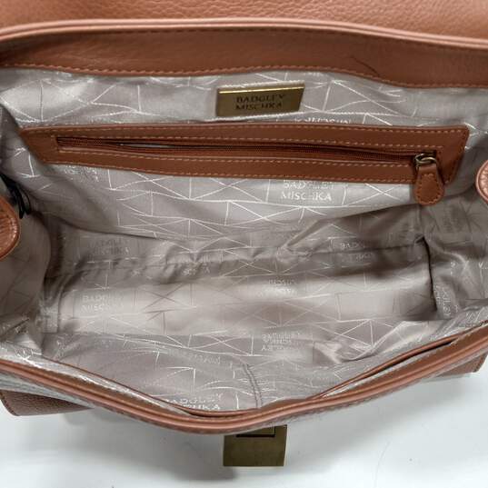 Women's Badgley Mischka Brown Cowhide and Leather Handbag image number 5