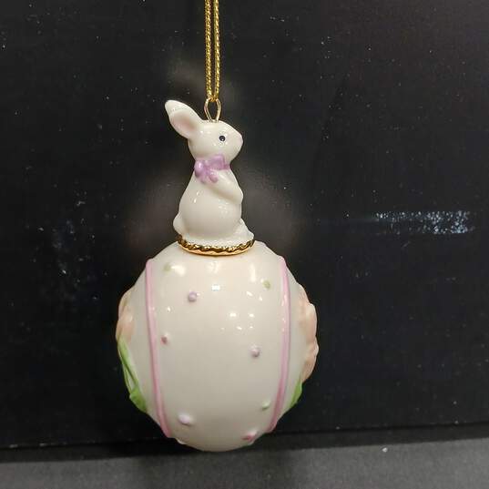 Lenox Bunny Ornament IOB image number 3