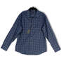 NWT Mens Blue Plaid Long Sleeve Collared Pocket Button-Up Shirt Size 2XL image number 1
