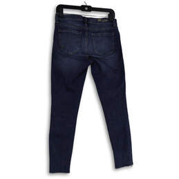 Womens Blue Denim Medium Wash 5-Pocket Design Raw Hem Skinny Leg Jeans Sz 4 alternative image