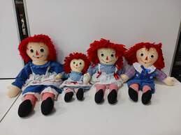 Bundle of 4 Raggedy Ann Doll In Various Sizes