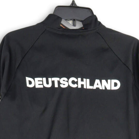 Mens Black Deutscher Long Sleeve Welt Pocket Full-Zip Track Jacket Size XL image number 4
