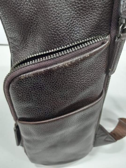 Bric's Brown Leather Backpack image number 7