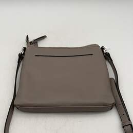 Dana Buchman Womens Gray Leather Zipper Adjustable Strap Crossbody Bag Purse alternative image
