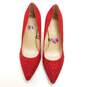 Marc Fisher Darrena Red Faux Suede Rhinestone Pump Heels Shoes Size 5.5 M image number 5