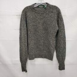 Savile Row WM's 100% Wool Shetland Heather Gray Crewneck Sweater Size S