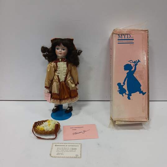 MYD Inc Marian Yu Designs Doll in original box w/ Certificate of Authenticity In Box image number 1