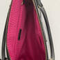 Womens Wellesley Rachelle Black Leather Double Handles Satchel Bag image number 3