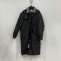 NWT Womens Black Long Sleeve Spread Collar Pockets Full-Zip Raincoat Sz XL image number 1