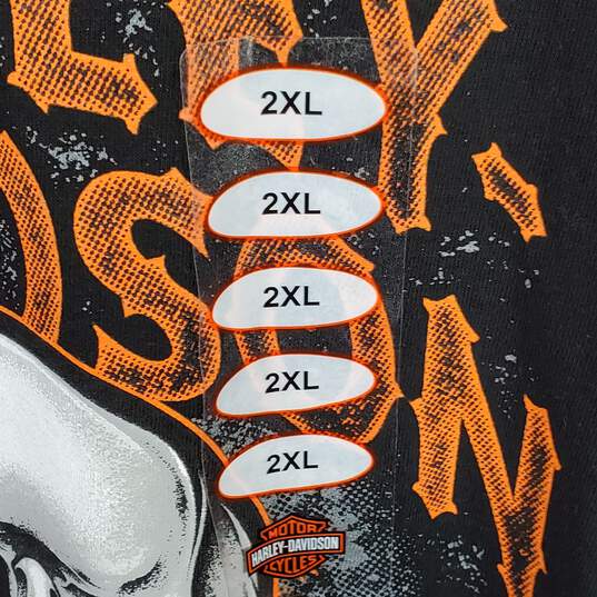 Harley Davidson Men Black Skull T Shirt XXL NWT image number 5