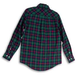 Mens Multicolor Plaid Long Sleeve Flannel Collared Button-Up Shirt Size S alternative image