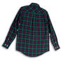 Mens Multicolor Plaid Long Sleeve Flannel Collared Button-Up Shirt Size S image number 2