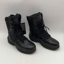 NWT Reebok Mens Black High-Top Lace-Up Steel Toe Combat Boots Size 7.5