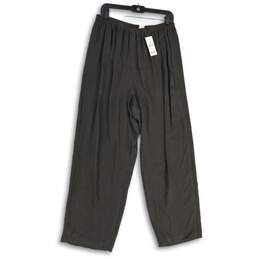 NWT Womens Umber Brown Pleated Elastic Waist Pull-On Wide-Leg Sweatpants Size 1X