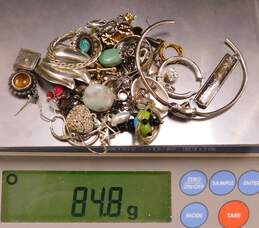 925 Sterling Silver Scrap Jewelry With Stones 84.8g