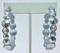 Heidi Klum Designer Gun Metal Tone Bracelet & Hoop Earrings 87.1g image number 3