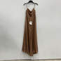NWT Womens Bronze Spaghetti Strap Back Zip Casual Long Maxi Dress Size 8 image number 2