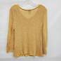 Eileen Fisher WM's Viscose & Linen Blend V-Neck Knit Yellow Sweater Size S image number 2