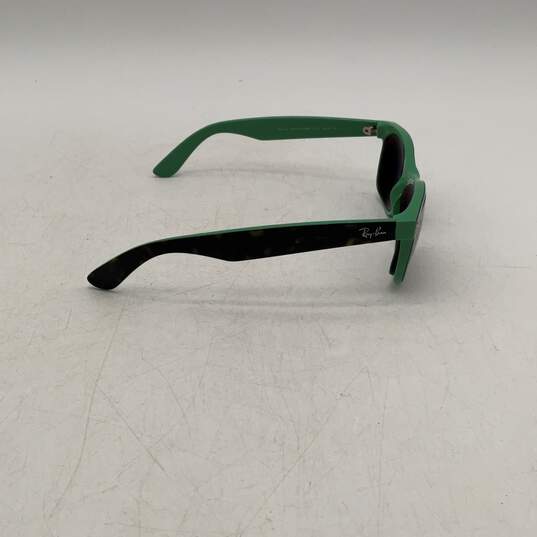 Ray-Ban Mens RB2132 Green Black Full-Rim Polarized Wayfarer Sunglasses With Case image number 3