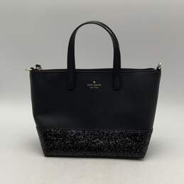 Kate Spade New York Womens Black Greta Glitter Tote Handbag w/ Matching Wallet