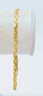 14K Gold Braided Serpentine Chain Bracelet 2.9g image number 2