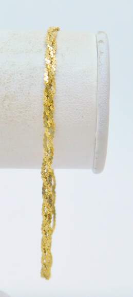14K Gold Braided Serpentine Chain Bracelet 2.9g alternative image