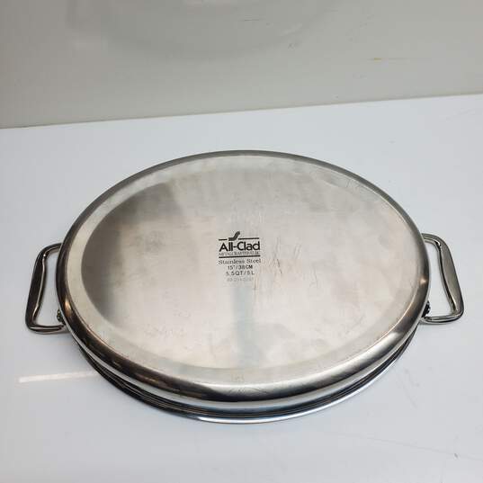 All-Clad Stainless Steel 15inch 5.5 Qt Oval Baker roasting pan 89 204-8177 Cookware image number 4