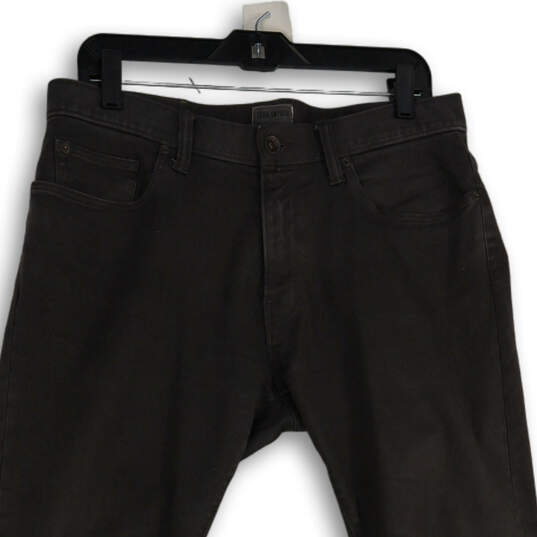 Mens Gray Denim Dark Wash 5 Pocket Design Straight Leg Jeans Size 31x32 image number 3