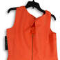 NWT Womens Orange Sleeveless Key Hole Back Zip Shift Dress Size 14 image number 4