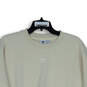 Womens Cream Long Sleeve Round Neck Fleece Pullover Sweatshirt Size Small image number 3