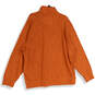 NWT Mens Orange Quarter Zip Mock Neck Long Sleeve Jacket Size XXL image number 2