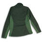 Womens Green Heather Mock Neck Long Sleeve Fleece Jacket Size M/L image number 2