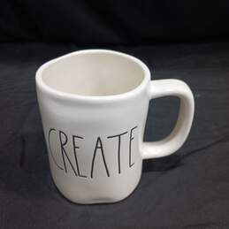 Rae Dunn Create White Ceramic Coffee Mug