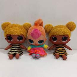 Bundle of 3 Assorted L.O.L. Surprise! Plush Dolls