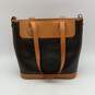 Dooney & Bourke Womens Brown Black Leather Tote Bag With Matching Wallet image number 1