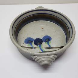 Studio Pottery Serving Bowl Floral Design alternative image