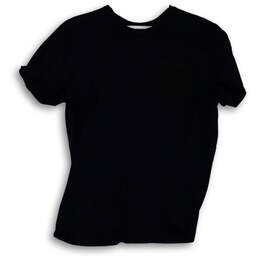Mens Black Crew Neck Short Sleeve Front Pocket Pullover T-Shirt Size Large