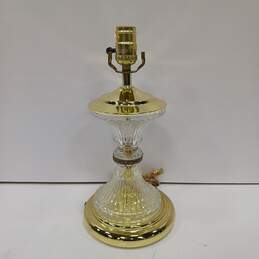 Vintage Brass Crystal Table Lamp alternative image