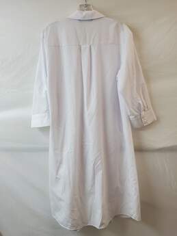 Zara White Button Down Shirt Dress Size M alternative image